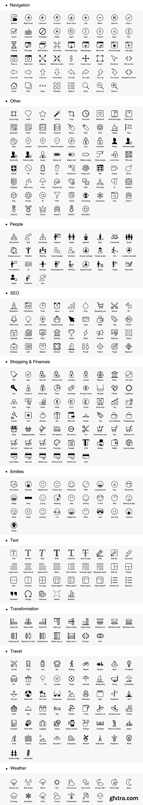 CM 122923 - 1042 iOS Style Line Icons