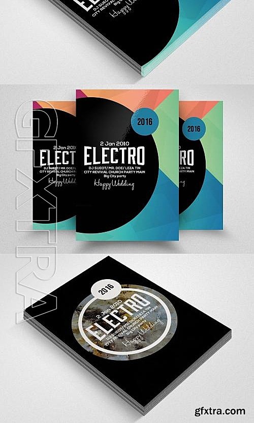 CM - 7 Electro Party Flyer Bundle 624147