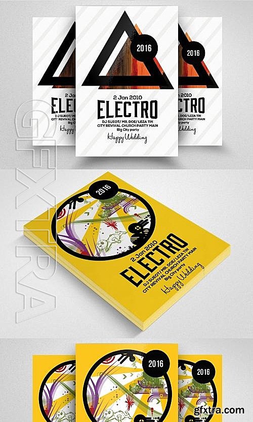 CM - 7 Electro Party Flyer Bundle 624147