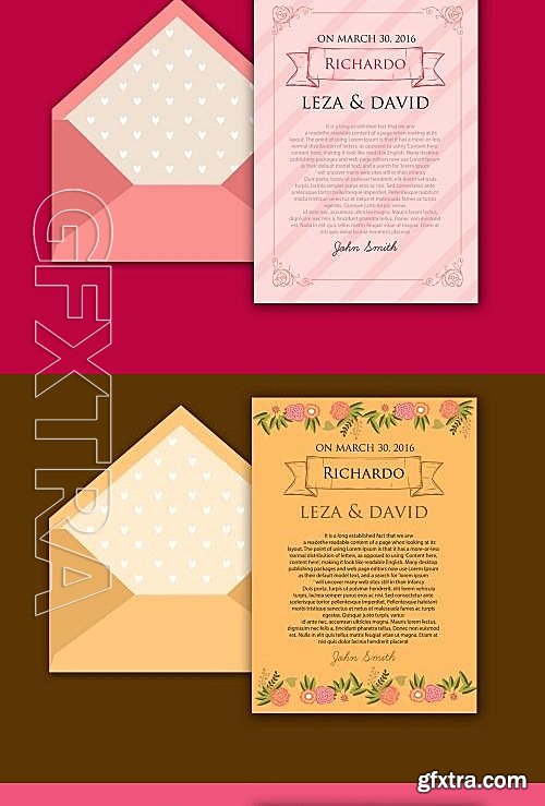 CM - 7 Wedding Invitation Cards Bundle 624185