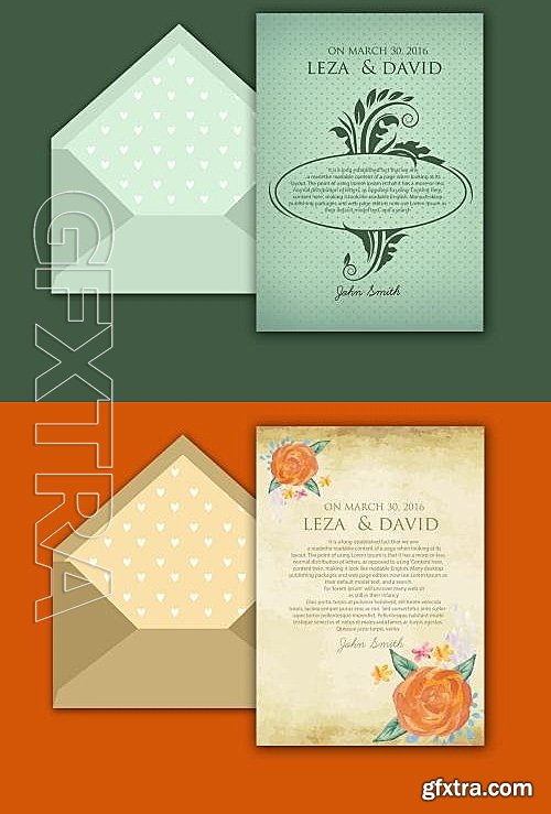 CM - 7 Wedding Invitation Cards Bundle 624185