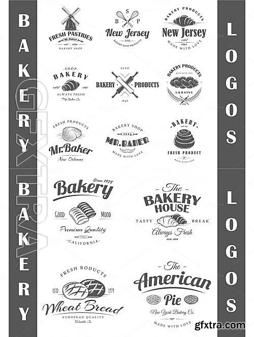 CM - 17 Bakery logos templates 622401