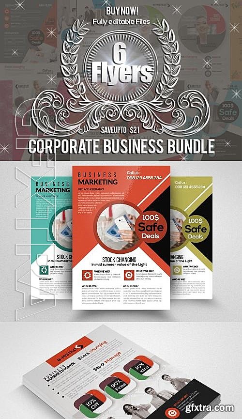 CM - 6 Business Corporate Flyer Bundle 625885