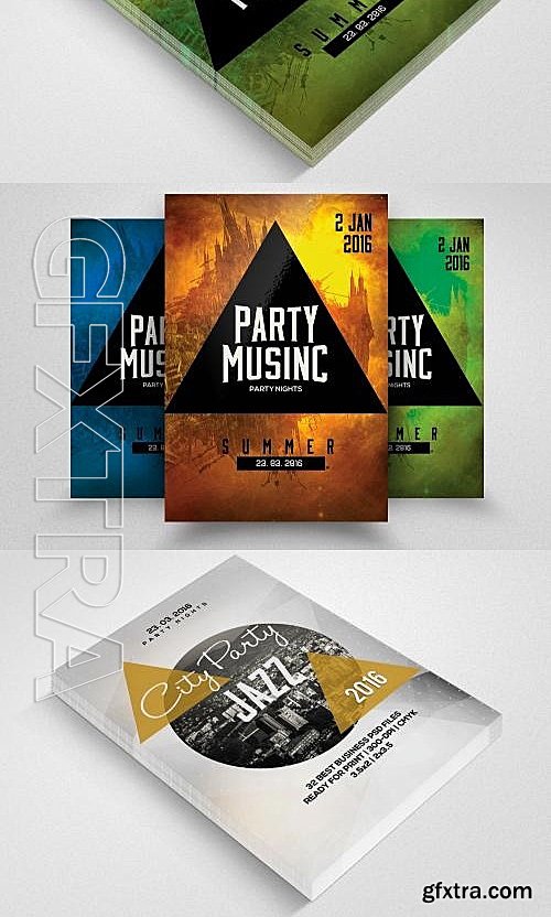 CM - 7 Jazz Music Party Flyer Bundle 625850