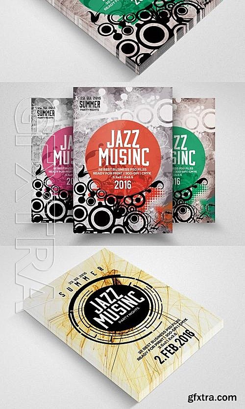 CM - 7 Jazz Music Party Flyer Bundle 625850