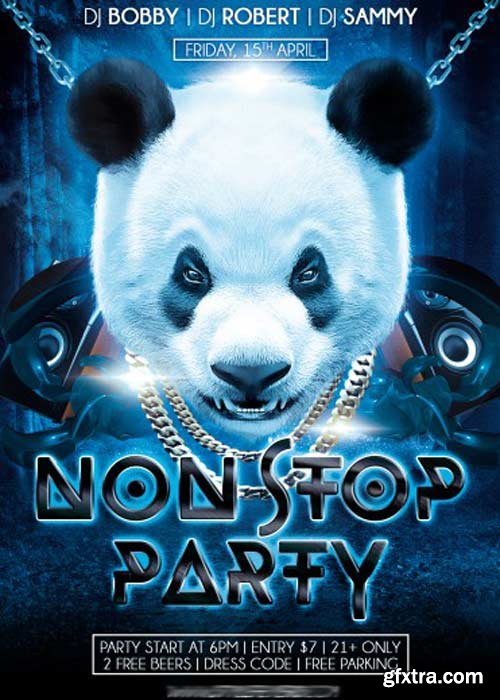 Non Stop Party PSD Flyer Template