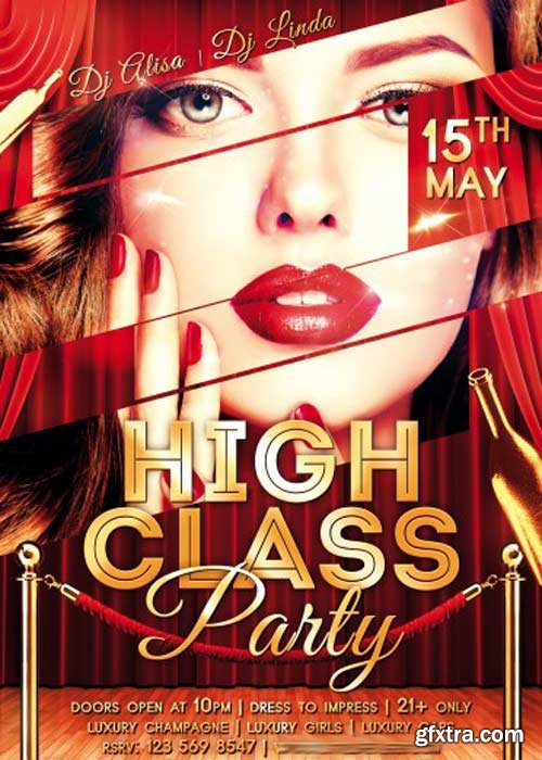 High Class Party PSD Flyer Template