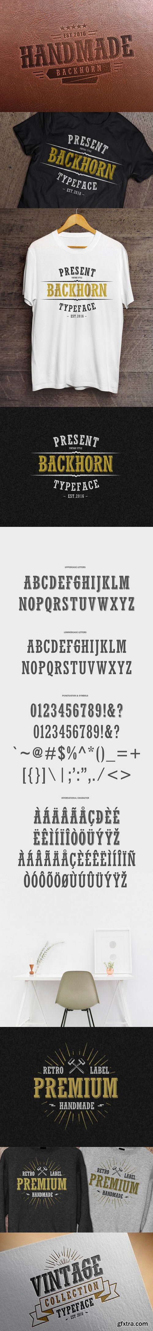 CM - Backhorn Display Font 640981