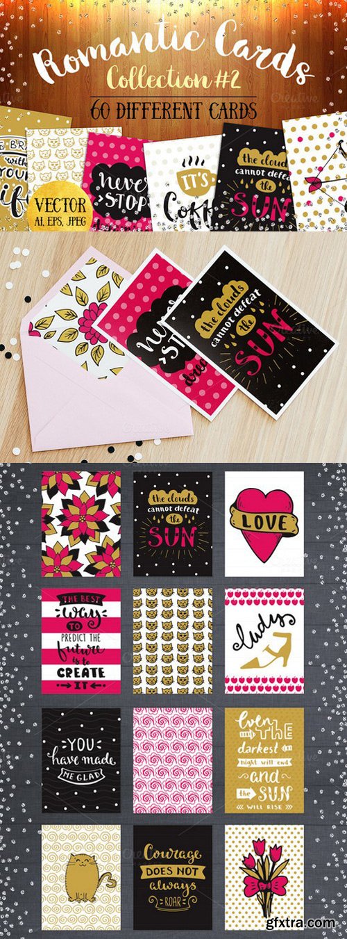 CM - 60 Romantic Wedding Cards Set #2 645329