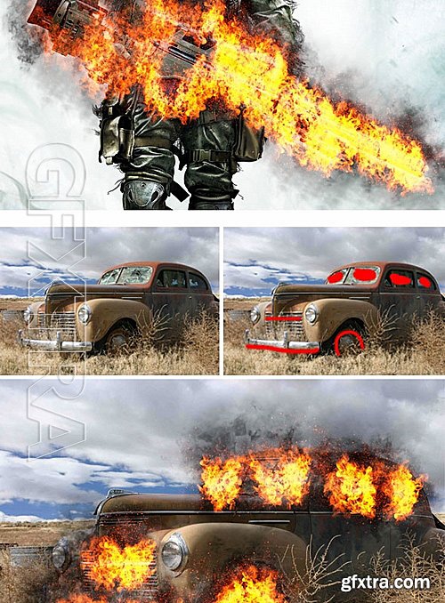 GraphicRiver - Fire Photoshop Actions 15698056