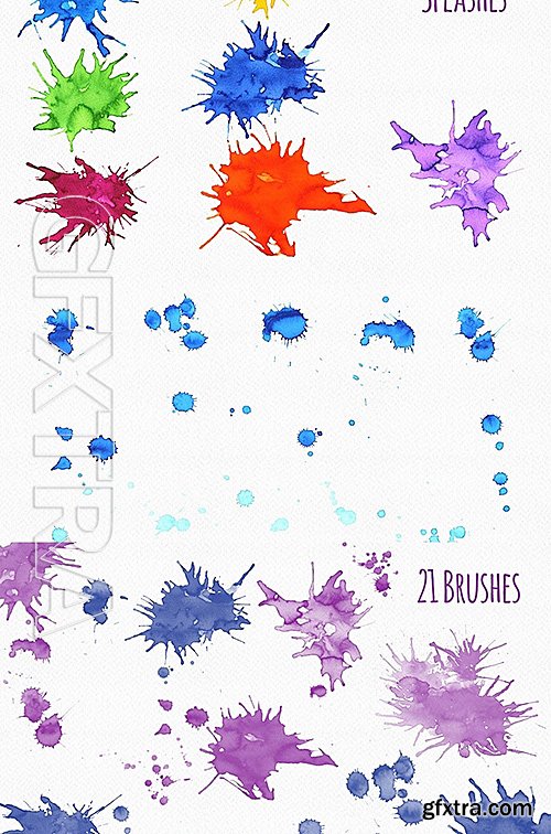 GraphicRiver - Watercolor Splash Brushes 15707350