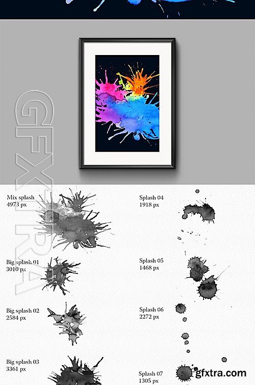 GraphicRiver - Watercolor Splash Brushes 15707350