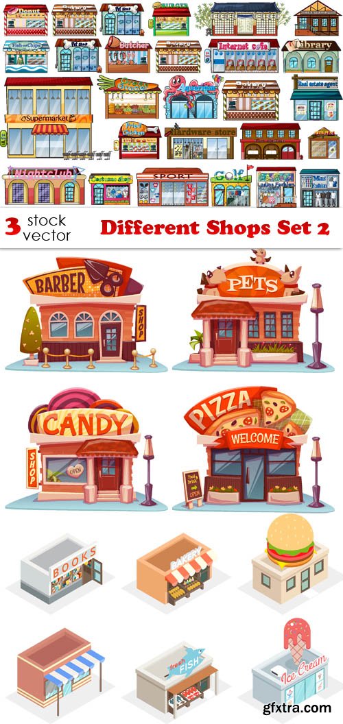 Vectors - Different Shops Set 2