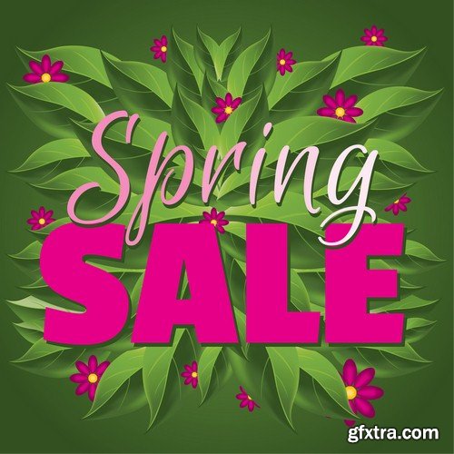 Spring sale backgrounds 1-5xEPS