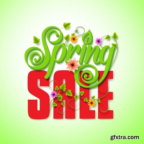 Spring sale backgrounds 1-5xEPS