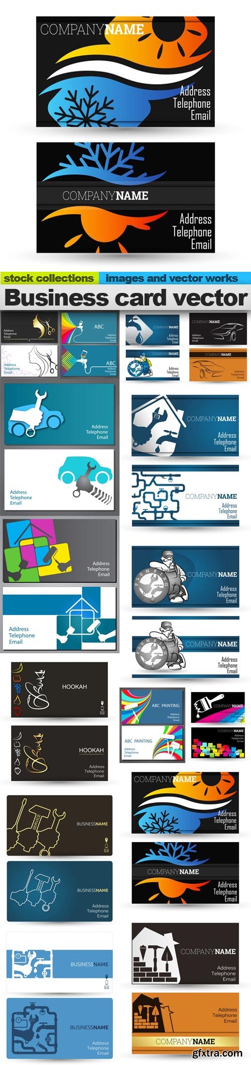 Business card vector, 15 x EPS