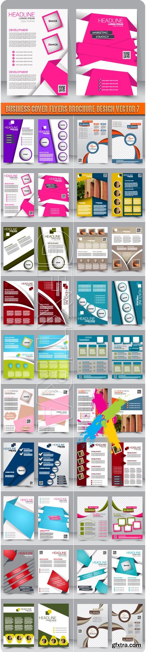 Business cover flyers brochure design vector 7