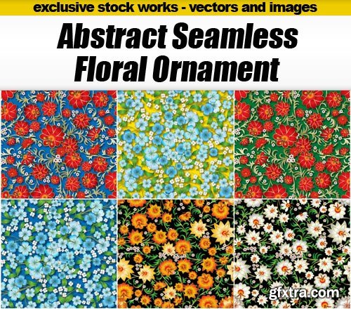 Abstract Seamless Floral Ornament - 25xEPS