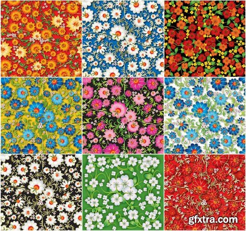 Abstract Seamless Floral Ornament - 25xEPS