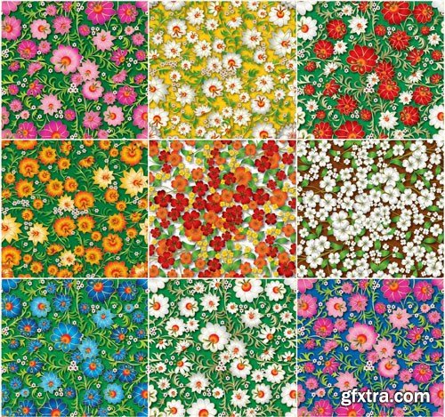 Abstract Seamless Floral Ornament - 25xEPS