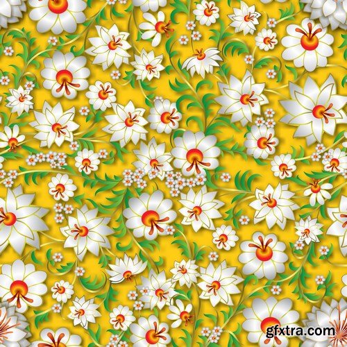 Abstract Seamless Floral Ornament - 25xEPS