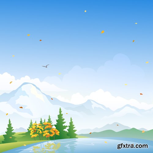 Cartoon Landscape - 25 Vector