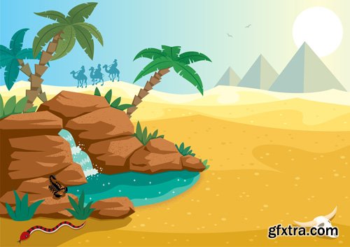 Cartoon Landscape - 25 Vector