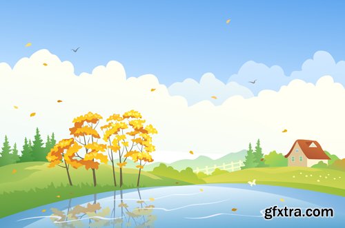 Cartoon Landscape - 25 Vector