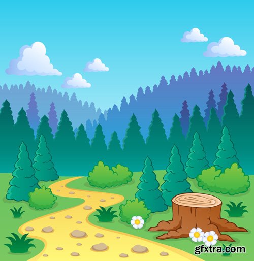 Cartoon Landscape - 25 Vector