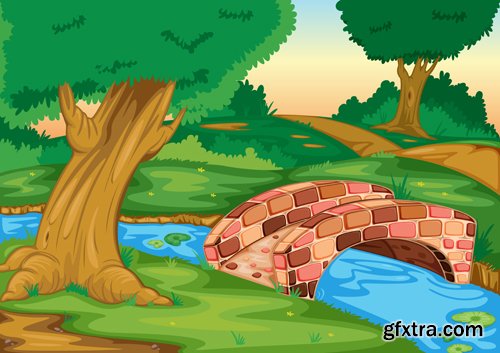 Cartoon Landscape - 25 Vector