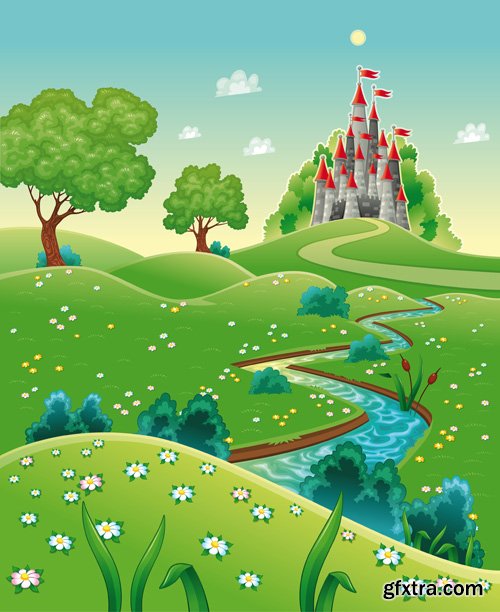 Cartoon Landscape - 25 Vector