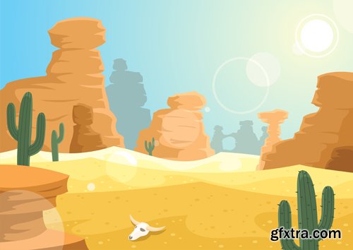 Cartoon Landscape - 25 Vector