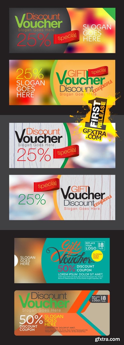 Discount Vouchers Vector