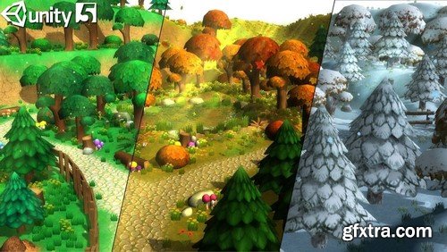 3D LowPoly Cartoon Forest Constructor