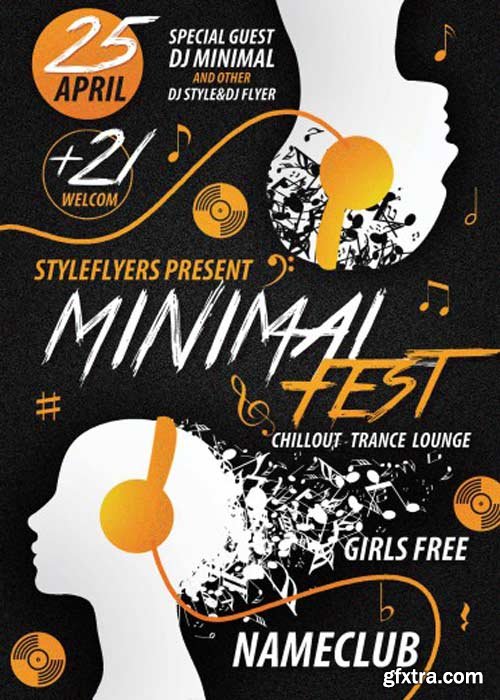 Minimal Fest PSD Flyer Template