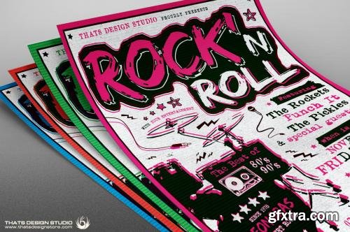 CreativeMarket Rock Festival Flyer Template V5 621172
