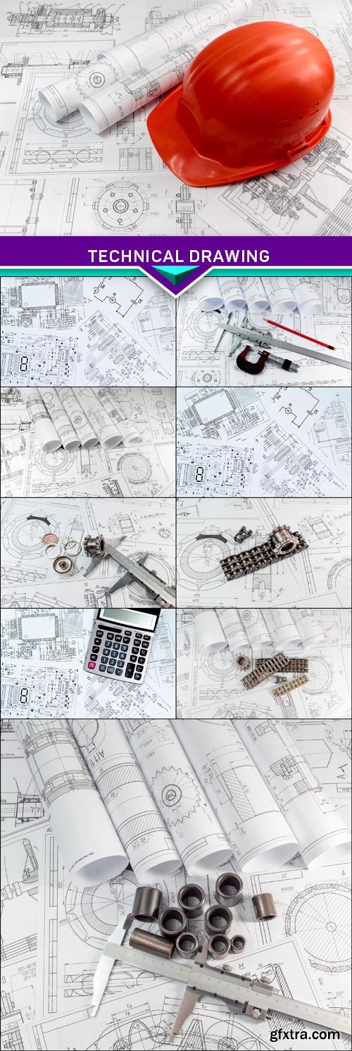 Engineering and technical drawing 10x JPEG