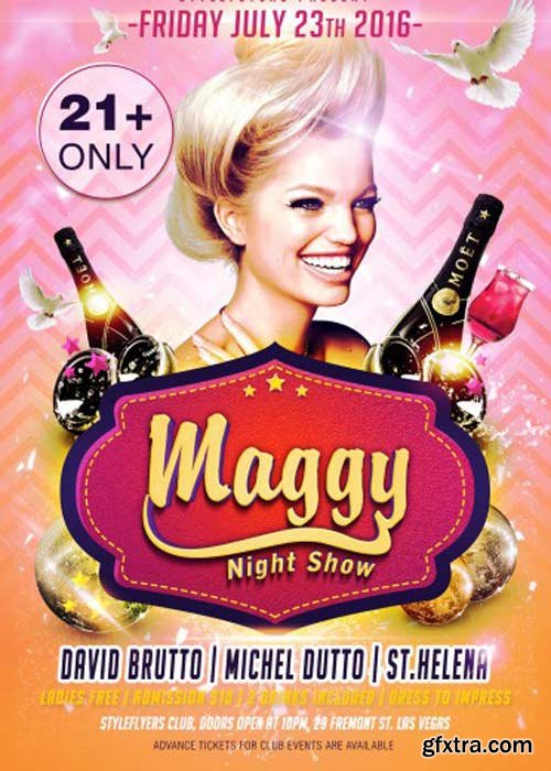 Maggy Night Show PSD Flyer Template