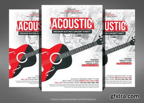 CreativeMarket Acoustic Jam Session Flyer Template 607526