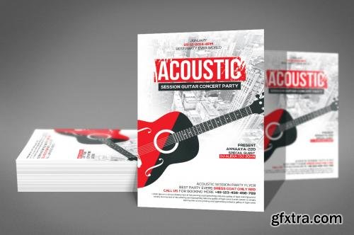 CreativeMarket Acoustic Jam Session Flyer Template 607526