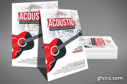 CreativeMarket Acoustic Jam Session Flyer Template 607526