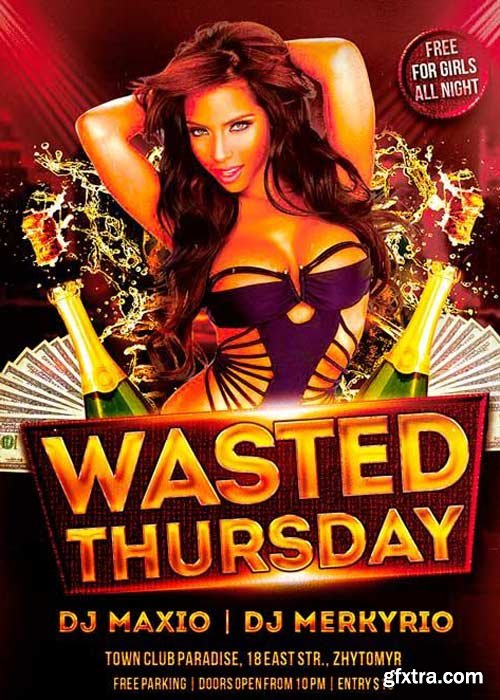 Wasted Thursdays V1 Flyer PSD Template