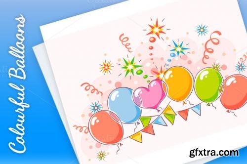 CreativeMarket Colourful Balloons with s Copy Space 585715