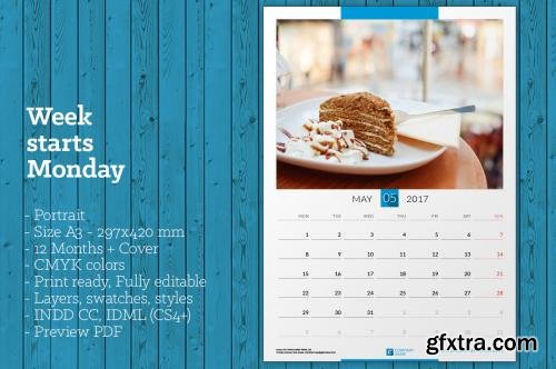 CreativeMarket Wall Calendar 2017 (WC11) 606502