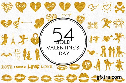 CreativeMarket Gold Valentines Day 559826