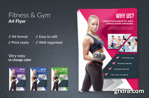 CreativeMarket Fitness & Gym Flyer 608316