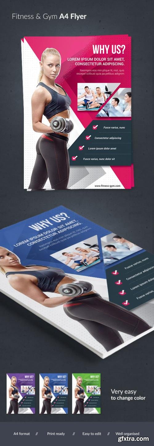 CreativeMarket Fitness & Gym Flyer 608316