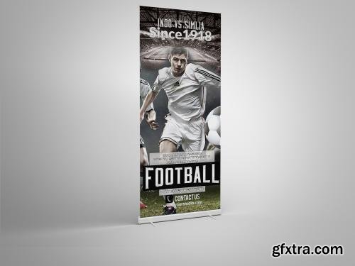 CreativeMarket Football Roll Up Banner Template 566090