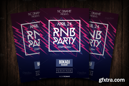 CreativeMarket Minimalistic RnB Flyer Template 606787