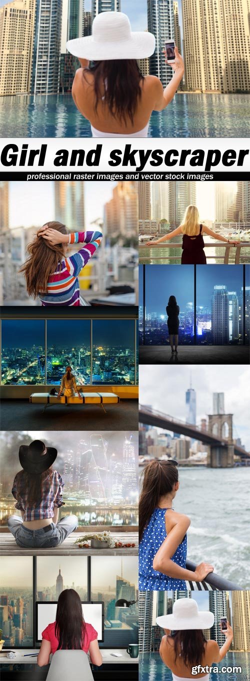 Girl and skyscraper-8xJPEGs